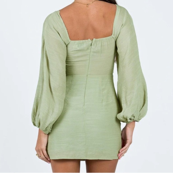 Princess Polly Warra Mini Dress in Sage - Picture 3 of 6